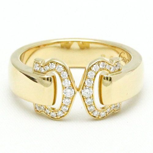 Cartier Boucle C Diamond 18K Yellow Gold Ring