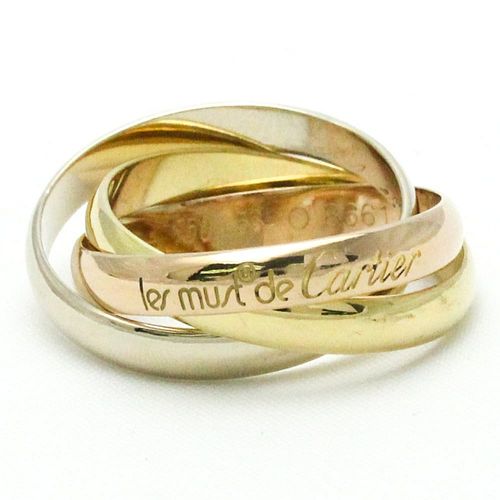 Cartier Trinity 18K Gold Tri-Color Band Ring
