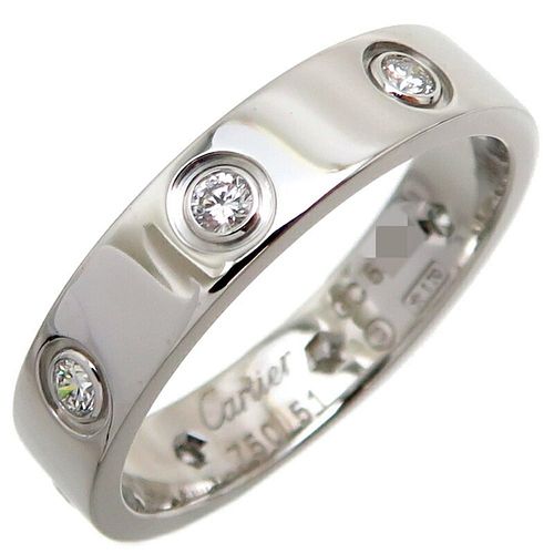 Cartier Love Wedding Diamond 18K White Gold Ring