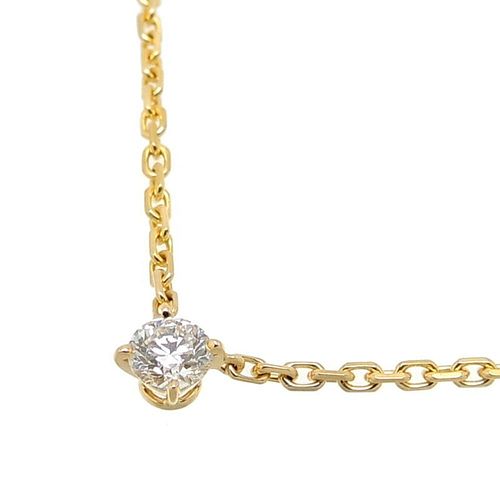 Cartier Love Support Diamond Yellow Gold Necklace