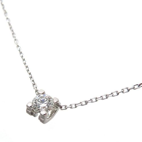Cartier C de Diamond 18K Rose Gold Necklace