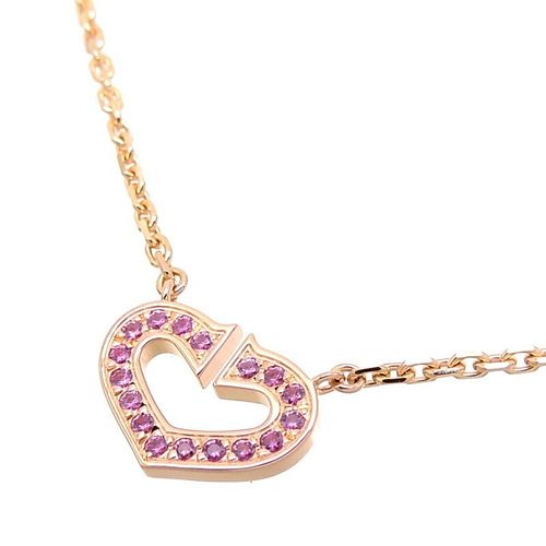 Cartier C de Heart 18K Rose Gold Necklace