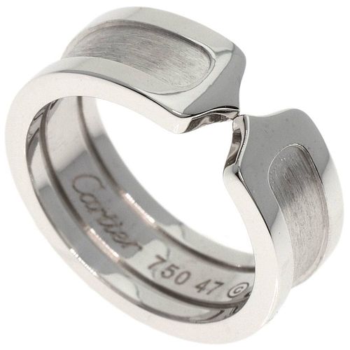 Cartier C2 18K White Gold Band Ring