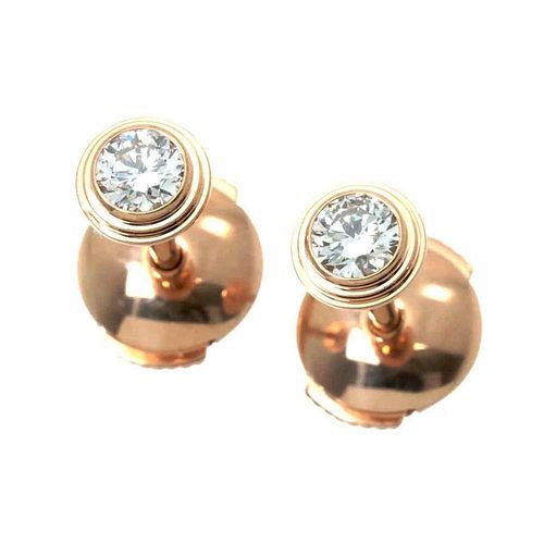 Cartier D'amour Diamond 18K Rose Gold Earrings