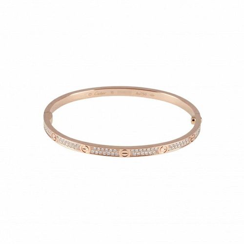 Cartier Love SM 18K Rose Gold Charm Bracelet