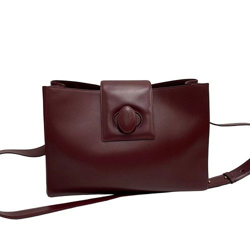 Cartier Turnlock Logo Leather Shoulder Bag