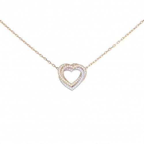 Cartier Trinity 18K Gold Tri-Color Heart Necklace