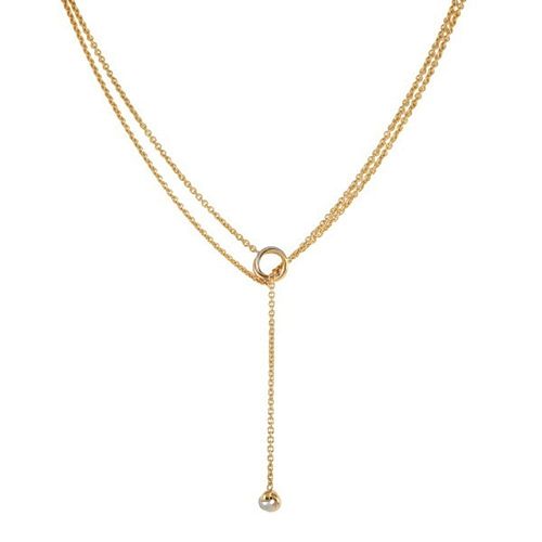 Cartier Trinity Pampille 18K Gold Tri-Color Necklace