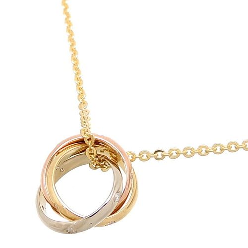 Cartier Trinity 18K Gold Tri-Color Pendant Necklace