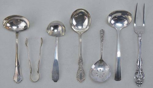 COLLECTION OF ANTIQUE STERLING SILVER UTENSILS 