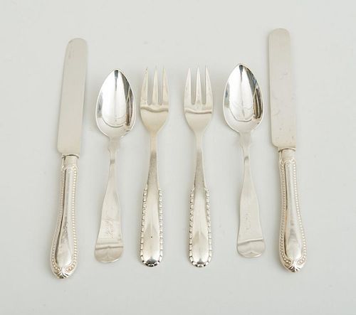GROUP OF SILVER AND SILVER-PLATE FLATWARE