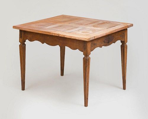 CONTINENTAL RUSTIC STAINED OAK FOLDING TABLE