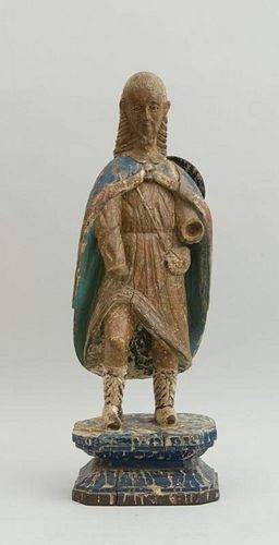 SPANISH COLONIAL FIGURE OF A SAINT