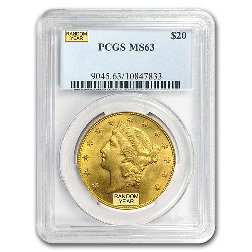 Ten (10) $20 Gold Liberty Head PCGS / NGC MS63