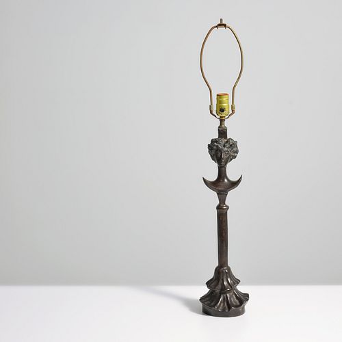 Tete de Femme Bronze Lamp, Alberto Giacometti (after)