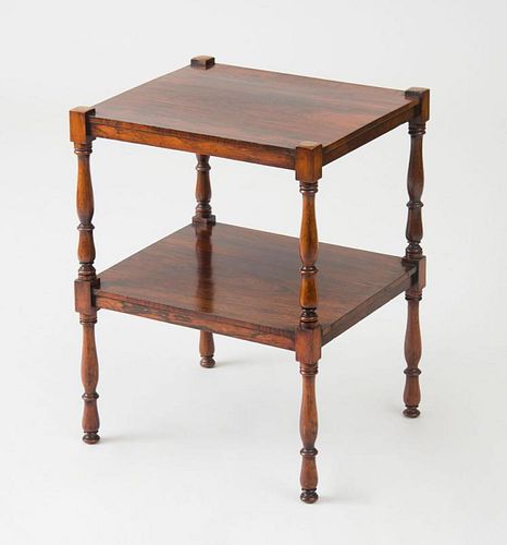 REGENCY STYLE ROSEWOOD TWO-TIER LOW TABLE