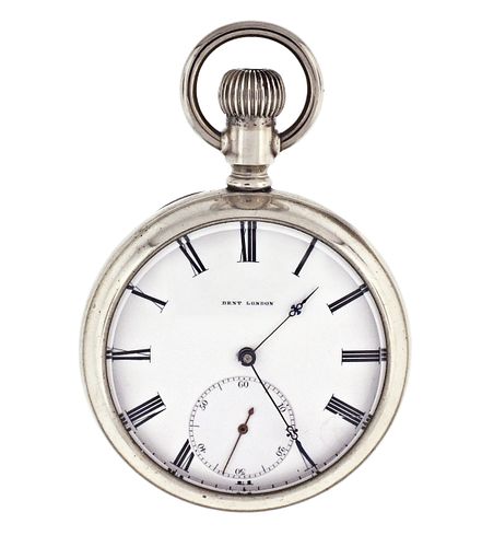 A 19th century Swiss pivoted detent pocket chronometer with spherical balance spring