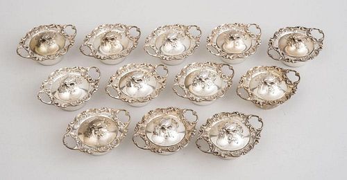 SET OF TWELVE AMERICAN SILVER TURTLE SOUP BOWLS AND COVERS
