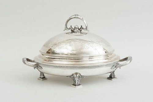 TIFFANY & CO. SILVER TWO-HANDLED VEGETABLE DISH AND COVER