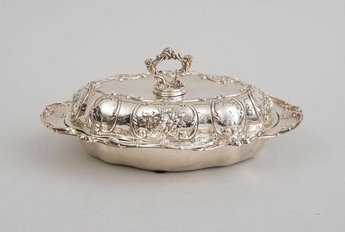 AMERICAN SILVER VEGETABLE DISH AND COVER