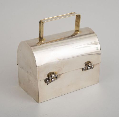 CARTIER STERLING SILVER LUNCH BOX WITH VELVET LINER