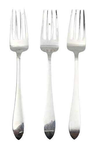 Three Tiffany Sterling Silver Serving Forks