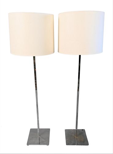 Pair of Hansen Chrome Floor Lamps