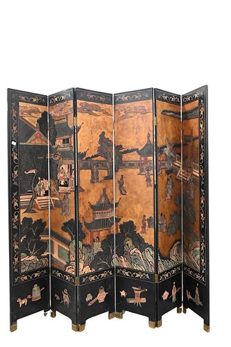 Six Fold Contemporary Chinese Screen