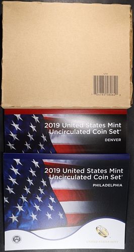 2014 (BROWN BOX) & 2019 US MINT SETS