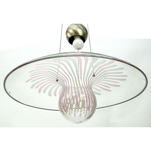 Modern "Space Age" Murano Style Art Glass Chandelier