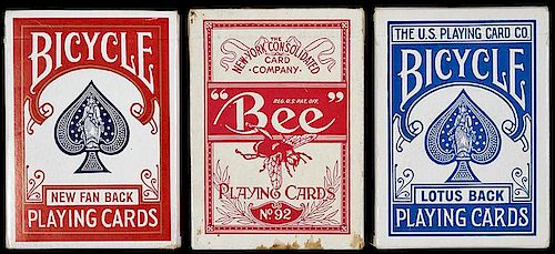 Three USPC Decks of Playing Cards.