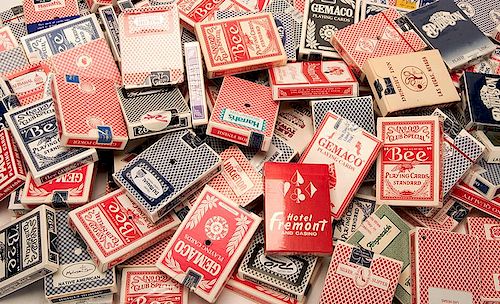 Lot of Over 100 Casino Playing Card Decks.