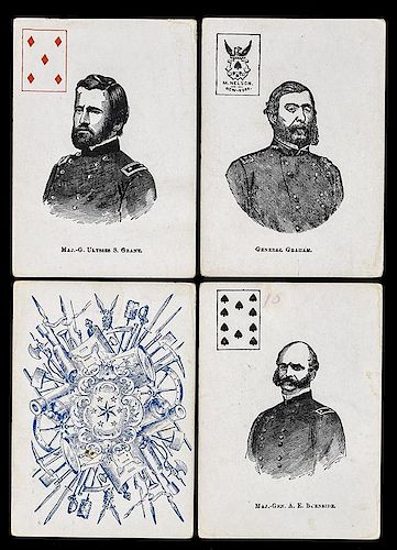 Mortimer Nelson Civil War Union Generals Playing Cards.