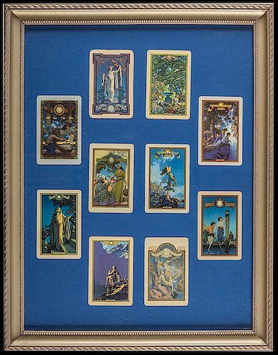 Lot of 10 Edison Mazda Playing Cards Designed by Maxfield Parrish.