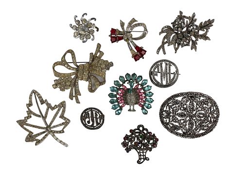Vintage Rhinestone Pins and Jewelry