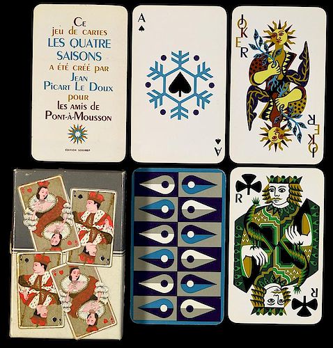 Jean Picart Le Doux “Les Quatre Saisons” Playing Cards.
