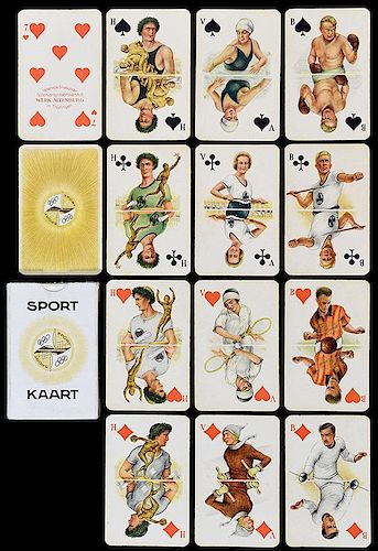 Vereinigte Stralsunder Spielkarten Fabrique “Sport Kaart, 1928 Olympics” Playing Cards.