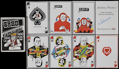 Siegfried Heilmeier “Spielkarte Karikatur” Playing Cards.