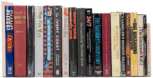 Lot of 20 Books of Contemporary Gambling Fiction and Writing.