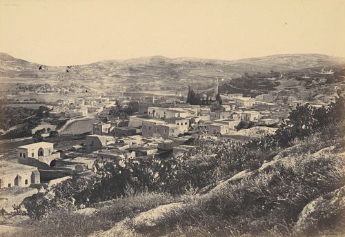 HOLY LAND. Nazareth, from the north-west. C1860