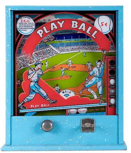 Play Ball 1 Cent Base Ball Machine.
