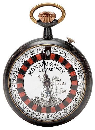 Roulette Gambling Pocket Watch. Monaco-Salon.