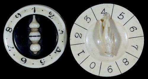 Pair of Ivory Whist Markers.