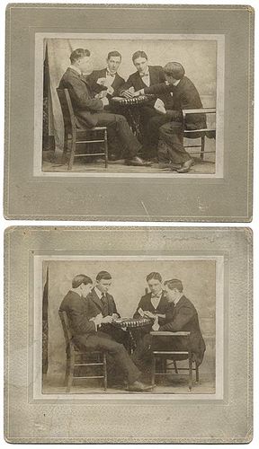 Group of Eleven Tintypes and Cabinet Photos of Gamblers and Other Western Characters.