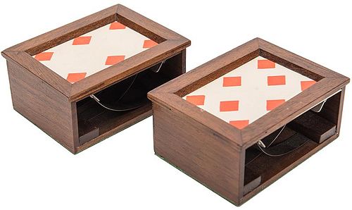 Pair of Wood Dealing Boxes.