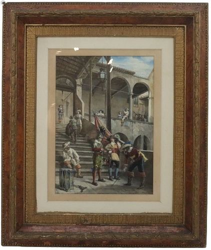 Arturo Buzzi (19th/20th C) Italian, Watercolor
