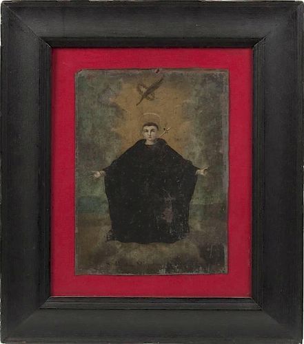 MIA FARROW OWNED PAINTING OF A SAINT