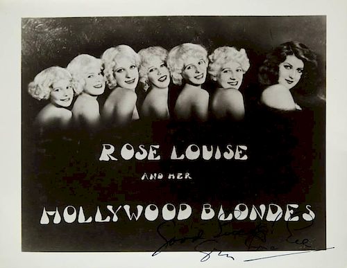 GYPSY ROSE LEE INSCRIBED PHOTOGRAPHS