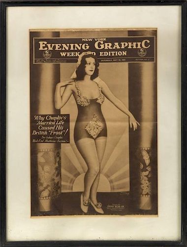 GYPSY ROSE LEE EVENING GRAPHIC WEEKEND EDITION MAGAZINE COVER