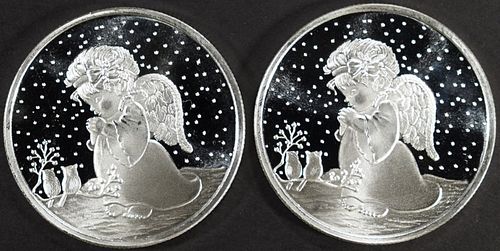 (2) 1 OZ .999 SILVER 2023 ANGEL ROUNDS